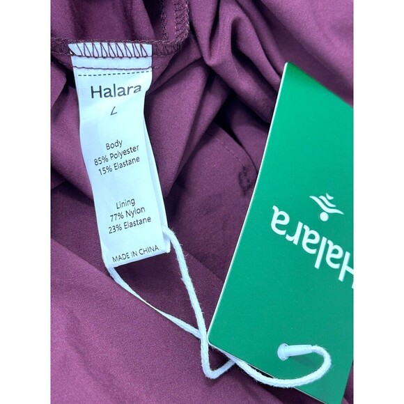 New Halara Backless Racerback Side Pocket High Low Midi Quick Dry Mauve Dress L - Picture 9 of 10